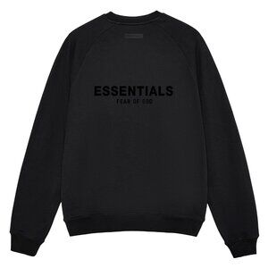 Fear of God Essentials Silicone Letter Crew Neck Pullover Sweatshirt